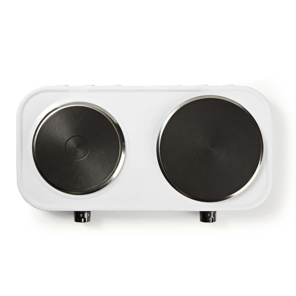Nedis KAEP251EWT2 Elektrische Kookplaat 2 Zones 2300W Wit