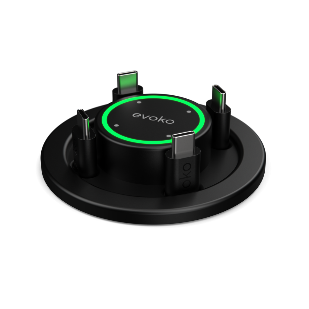 Biamp Evoko EasyConnect MPX 200 screen sharing hub 100W PD 4K@60HZ Zwart