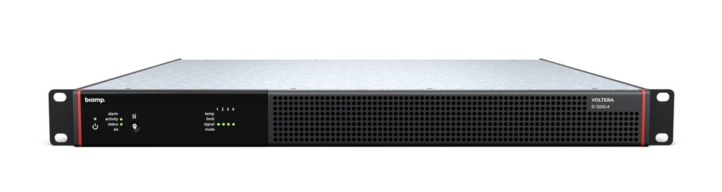 Biamp Voltera D 1200.4 4 Kanaals Eindversterker 1200W Totaal Dante/AES67 