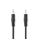 Câble audio stéréo Nedis CAGL22000BK10, jack 3,5 mm, nickelé, 1 m, noir
