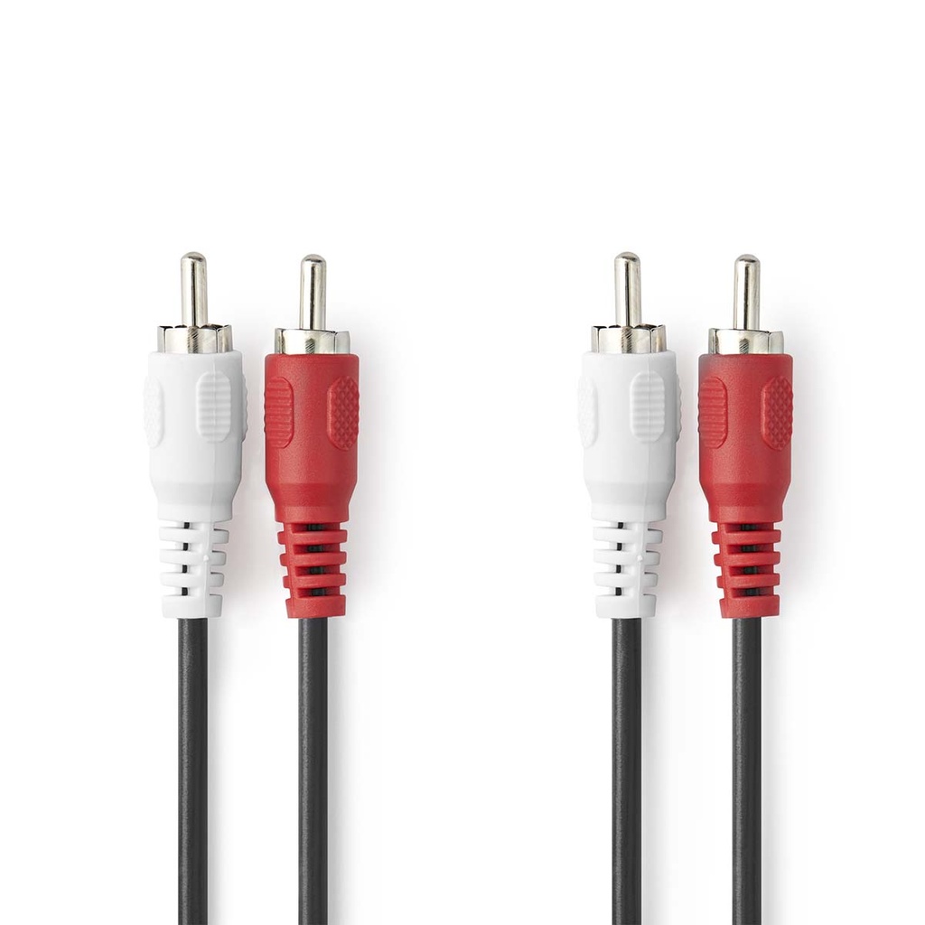 Nedis RCA kabel 5m Zwart - CAGL24200BK50