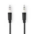 Câble audio stéréo Nedis CAGL22005BK10, jack 3,5 mm, nickelé, 1 m, noir