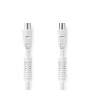 Nedis CSGL40020WT20 Coaxial Cable Nickel Plated 120 dB 75 Ohm Quadruple Shielded 2m White