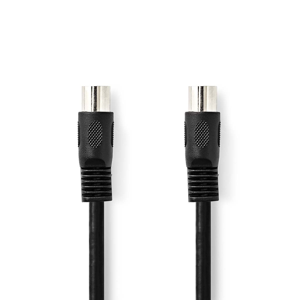 Nedis CAGL20000BK10 DIN Audio Cable DIN 5-Pin Nickel Plated 1m Black