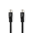 Nedis CAGL20000BK20 DIN Audio Cable DIN 5-Pin Nickel Plated 2m Black