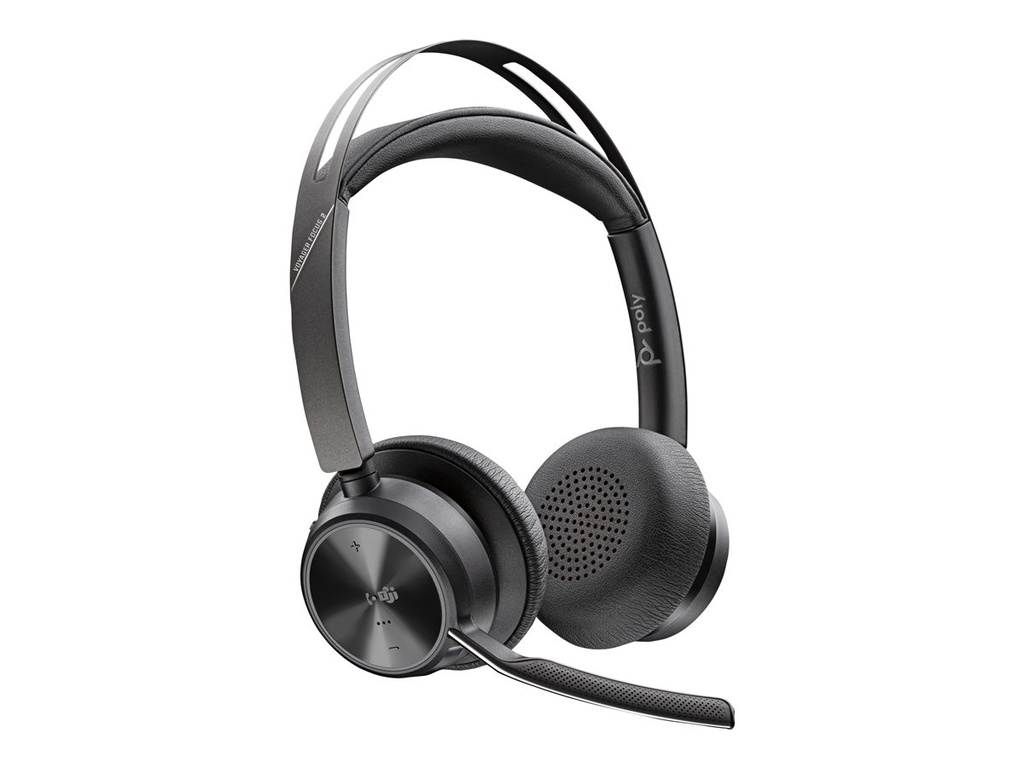 Poly 9T9J6AA#AC3 Casque sans fil Voyager Focus 2 Microsoft Teams + support noir