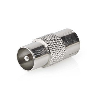 Adaptateur coaxial Nedis CSGP40942ME nickelé 75 ohms argent