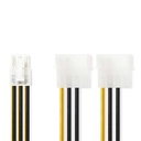 Câble d'alimentation interne Nedis CCGP74210VA015 2x Molex - PCI-Express femelle plaqué or 20 cm Jaune/Noir