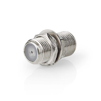 Nedis CSGB41940ME Coax Adapter 2x F-Female Nickel Plated 75 Ohm Silver