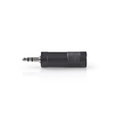 Adaptateur audio stéréo Nedis CAGB22935BK jack 3,5 mm mâle - jack 6,35 mm femelle noir