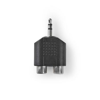 Nedis CAGB22940BK Stereo-Audioadapter 3,5 mm Jack Mannelijk - 2x RCA Vrouwelijk  Zwart