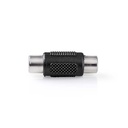 Nedis CAGB24950BK Mono-Audioadapter RCA Female Vernikkeld Zwart 