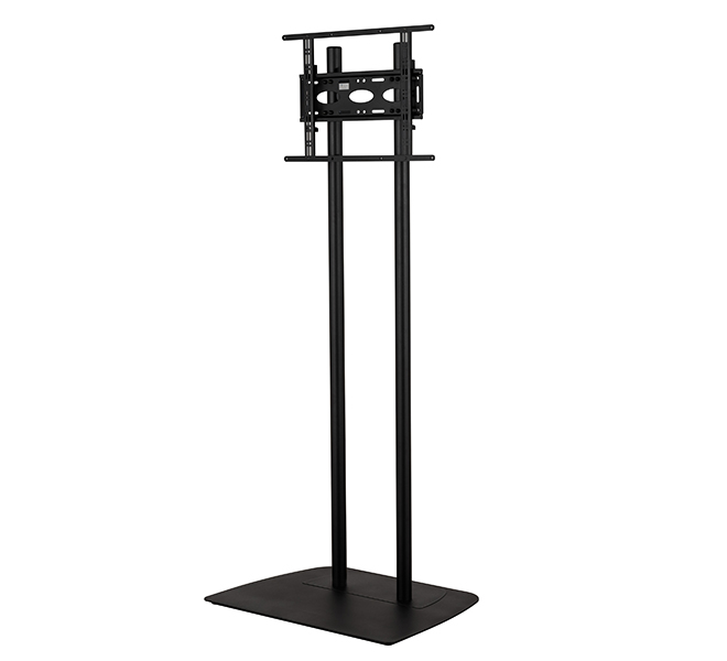 B-Tech BT8573BB Large Flat Screen Twin Pole Floor Stand 75" 70kg Black