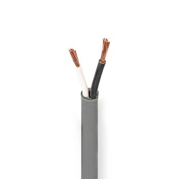 Nedis COTR15031GY100 Speaker-Kabel op rol 2x 2.5mm² Koper 100m Grijs 