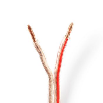 Câble d'enceinte Nedis CAGW4000TR1000 sur bobine 2x 4,00 mm² CCA 100 m Rouge/Transparent