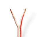 Câble d'enceinte Nedis CAGW4000TR1000 sur bobine 2x 4,00 mm² CCA 100 m Rouge/Transparent