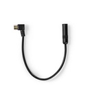 Câble d'antenne de voiture Nedis CSVC41980BK025 nickelé 30 cm noir