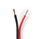 Câble d'enceinte Nedis CAGW2500BK1000 2 x 2,50 mm² CCA 100 m Rouge/Noir