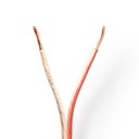 Nedis CAGW2500TR1000 Speaker-Kabel op rol 2x 2.50 mm² CCA 100m  Rood / Transparant 