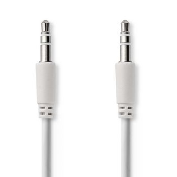 Câble audio stéréo Nedis CAGP22010WT10, jack 3,5 mm, 1 m, blanc