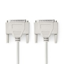 Nedis CCGP52100IV30 Serial Cable D-SUB 25-Pin Nickel Plated 3m Ivory