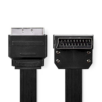 Nedis CVGP31045BK20 SCART-Kabel Vernikkeld 480p 2m Plat Zwart 
