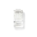 Connecteur RJ45 Nedis CCGB89300TP UTP CAT5e plaqué or, 10 pièces, transparent