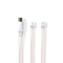 Antenne coaxiale Nedis ANFM105ME 50 ohms 1,9 m blanche