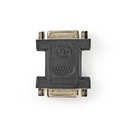 Nedis CCGP32950BK DVI Adapter 2x DVI-I 24+5-Pin Female Nickel Plated Black