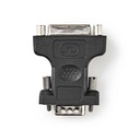 Nedis CCGP32901BK VGA Adapter VGA - DVI-I 24+5-Pin Female Nickel Plated Black