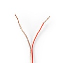 Nedis CAGW0750TR150 Speaker-Kabel 2x 0.75mm² CCA 15m Rood / Transparant