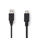 Nedis CCGP60400BK20 USB 2.0 Cable USB-A - USB Micro-A 480 Mbps Nickel-plated 2m Black