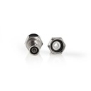 Nedis CSBW41913ME F-Connector Vernikkeld 75Ohm Krimp 5.5 mm maximale diameter Zilver 2 Stuks