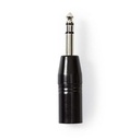 Nedis COTP15943BK XLR-Adapter XLR 3-Pins - 6,35 mm Jack Vernikkeld Zwart 