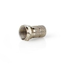 Nedis CSGB41906ME F-Connector Vernikkeld 75 Ohm 7mm maximale diameter  Zilver 5 Stuks