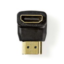 Adaptateur HDMI coudé Nedis CVGB34901BK plaqué or noir
