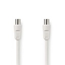 Nedis CSGB40000WT30 Coaxkabel Vernikkeld 90 dB 75 Ohm Dubbel Afgeschermd 3m Wit 