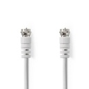 Nedis CSGB41000WT30 Coax Cable F Nickel Plated 75 Ohm Double Shielded 3m White