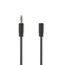 Nedis CAGB22050BK30 Stereo-Audiokabel 3,5 mm Jack Mannelijk - 3,5 mm Jack Vrouweljk 3m Zwart