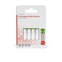 Piles rechargeables NiMH AA 1,2 V CC 1 300 mAh Nedis BANM13HR64B, lot de 4