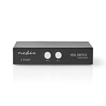 Commutateur VGA Nedis CSWI5902BK 2 ports 2560 x 1600 à 60 Hz 500 MHz Noir