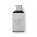 Nedis CCTB60915AL Adapter USB-A Vrouwelijk - USB-C Mannelijk USB3.2 Gen1 Zilver