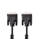 Nedis CCGP32050BK20 DVI-Kabel DVI-I 24+5-Pin 2560x1600 Vernikkeld 2m Zwart 