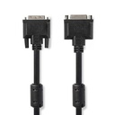 Nedis CCGP32055BK20 DVI-Kabel DVI-I 24+5-Pin - DVI-I 24+5-Pins vrouwelijk 2560x1600 2m Zwart 