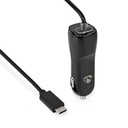 Nedis CCHAC300ABK Autolader 15W 3.0 A USB-C 1m Enkel Voltage Zwart
