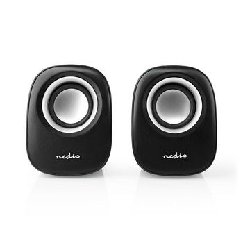 Nedis CSPR10020BK PC Speakers 12W 3.5mm Jack USB Powered Black