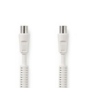 Nedis CSGB40010WT20 Coaxkabel Vernikkeld 100dB 75Ohm Dubbel Afgeschermd 2m Wit