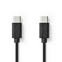 Nedis CCGB60700BK10 USB 2.0 Cable USB-C 60 W 480 Mbps Nickel-plated 1m Black