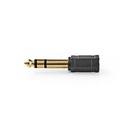 Adaptateur audio stéréo Nedis CAGP23930BKG jack 6,35 mm - jack 3,5 mm femelle plaqué or noir 10 pièces