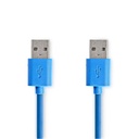 Câble USB 3.2 Gen 1 Nedis CCGP61000BU20 USB-A 5 Gbit/s nickelé 2 m Bleu